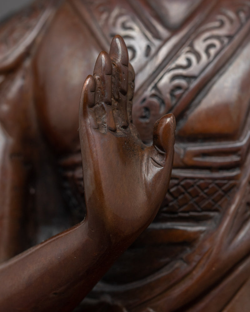 Je Tsongkhapa Statue Set | Hand Carved Buddhist Statue Set