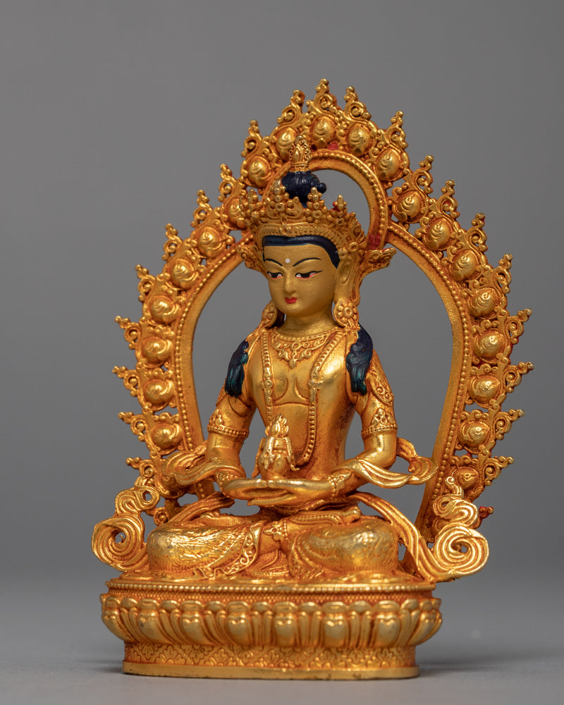 Mini Amitayus Sculpture | Himalayan Buddhist Art