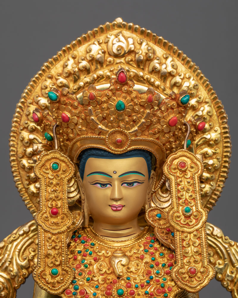 Ancient Shakyamuni Buddha Statue | Buddhist Enlightenment Deity