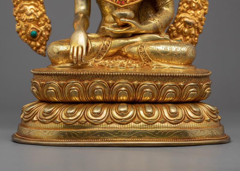 Crowned Shakyamuni Buddha Statue | Buddhist Enlightenment Deity