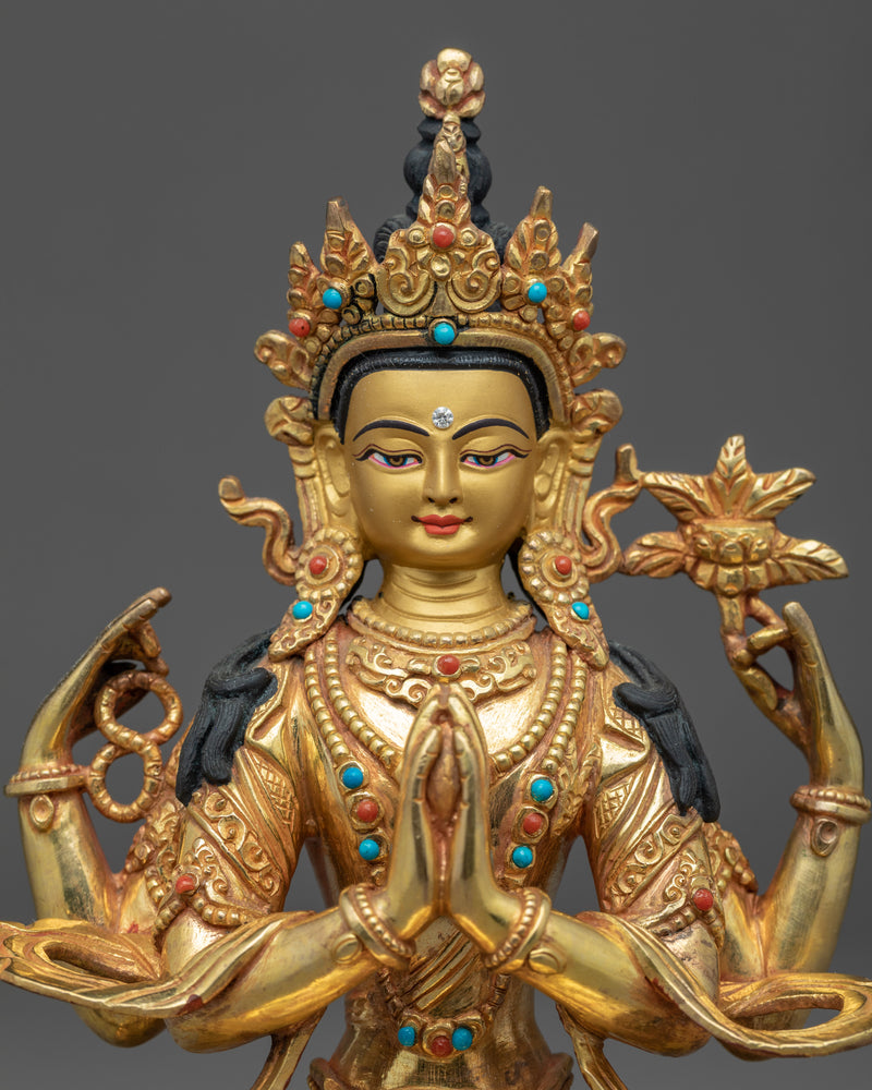 Four Arm Bodhisattva Statue | Buddhist Bodhisattva Of Compassionate