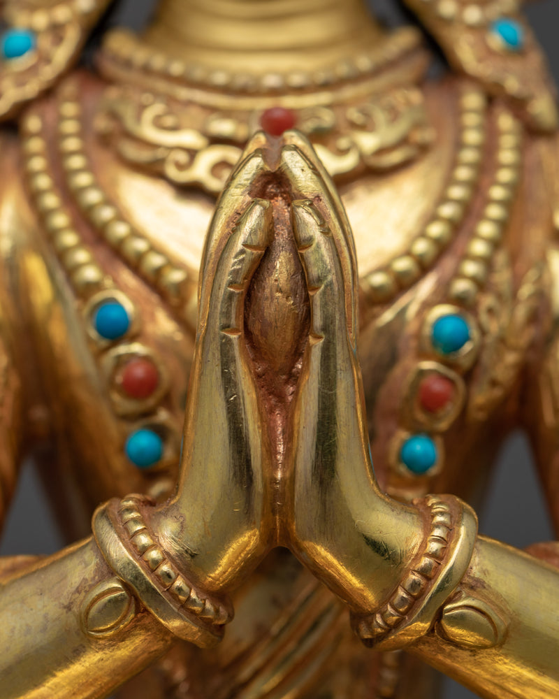 Four Arm Bodhisattva Statue | Buddhist Bodhisattva Of Compassionate