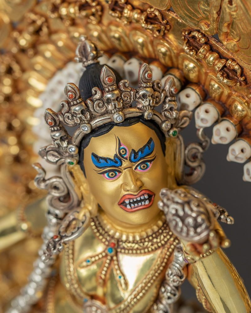 Vajrayogini Gold Gilded Dakini Statue | Buddhist Dakini Statue