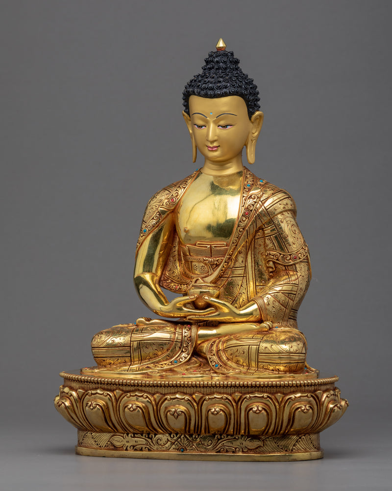 Amitabha Meditation Statue | Hand-Carved Buddhist Deity Sculpture