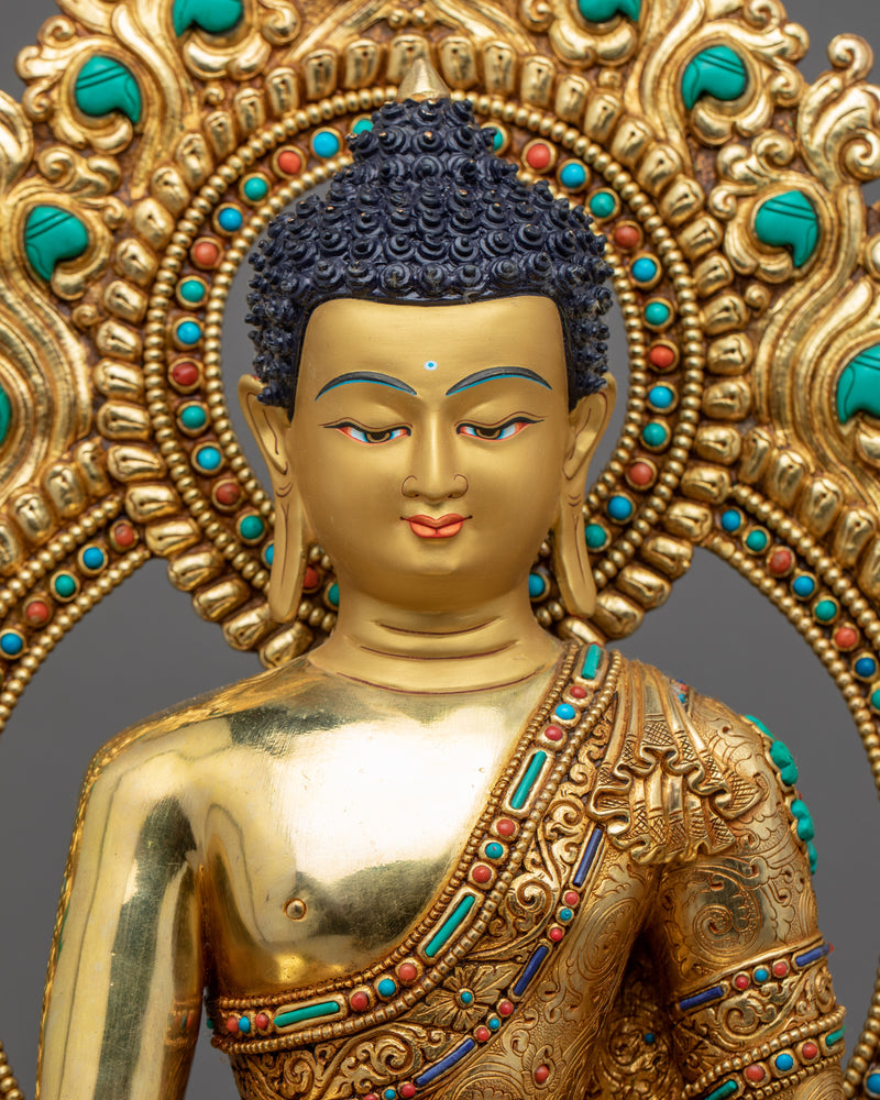 Tibet Buddha Statue | 24K Gold Hand Carved Artwork