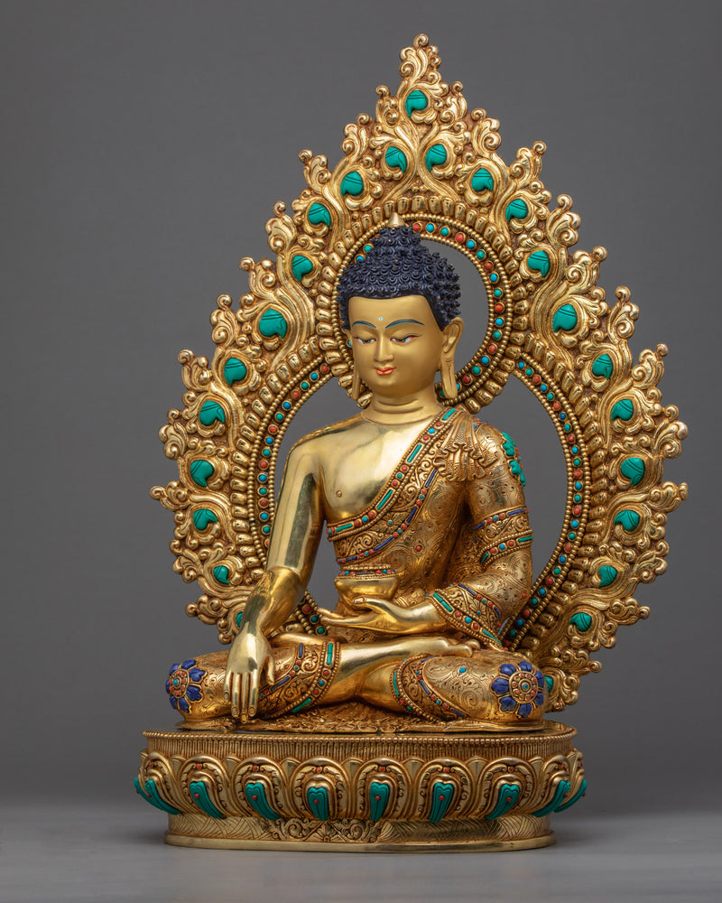 Tibet Buddha Statue | 24K Gold Hand Carved Artwork