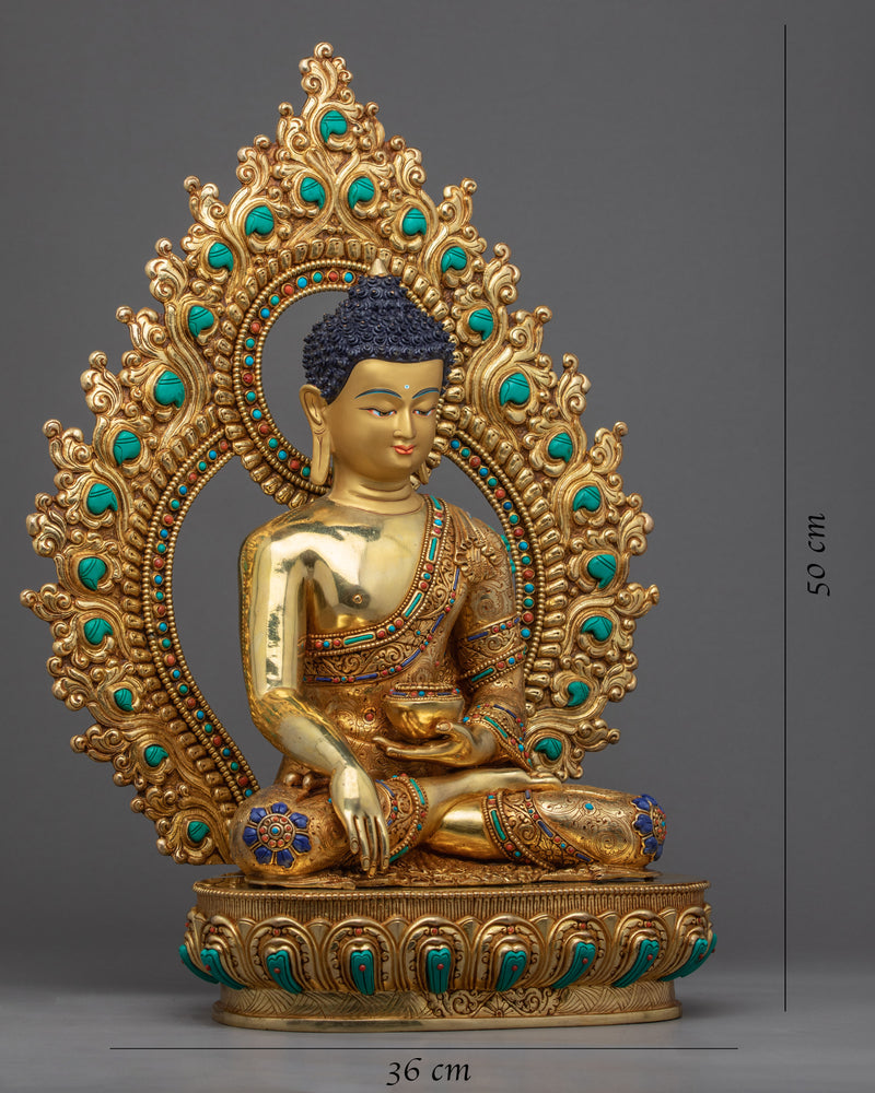 Tibet Buddha Statue | 24K Gold Hand Carved Artwork