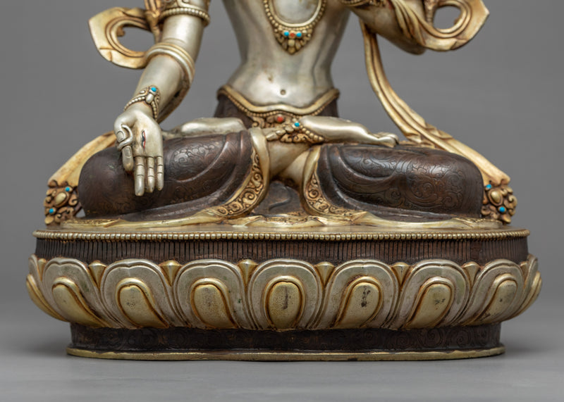 Mother Tara White Goddess Statue | Traditionally Handmade Buddhist Artwork