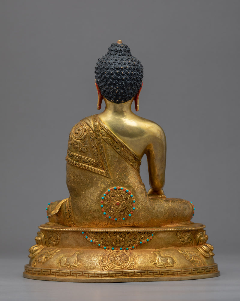 Antique Tibetan Buddha Statue | Gold Plated Himalayan Art