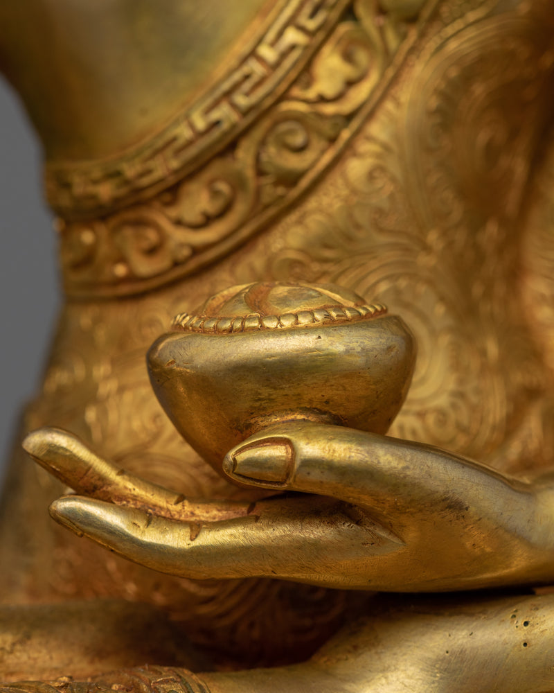 Antique Tibetan Buddha Statue | Gold Plated Himalayan Art