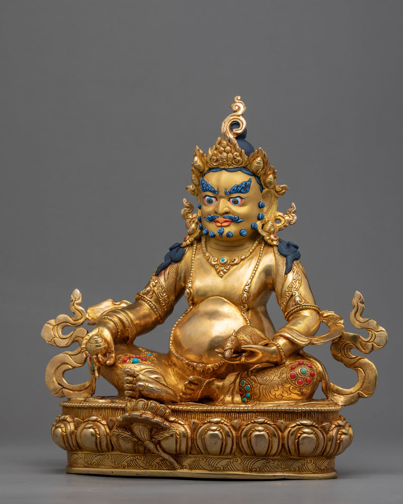 Deity Of Wealth And Prosperity Statue | Traditional Dzambhala Artwork