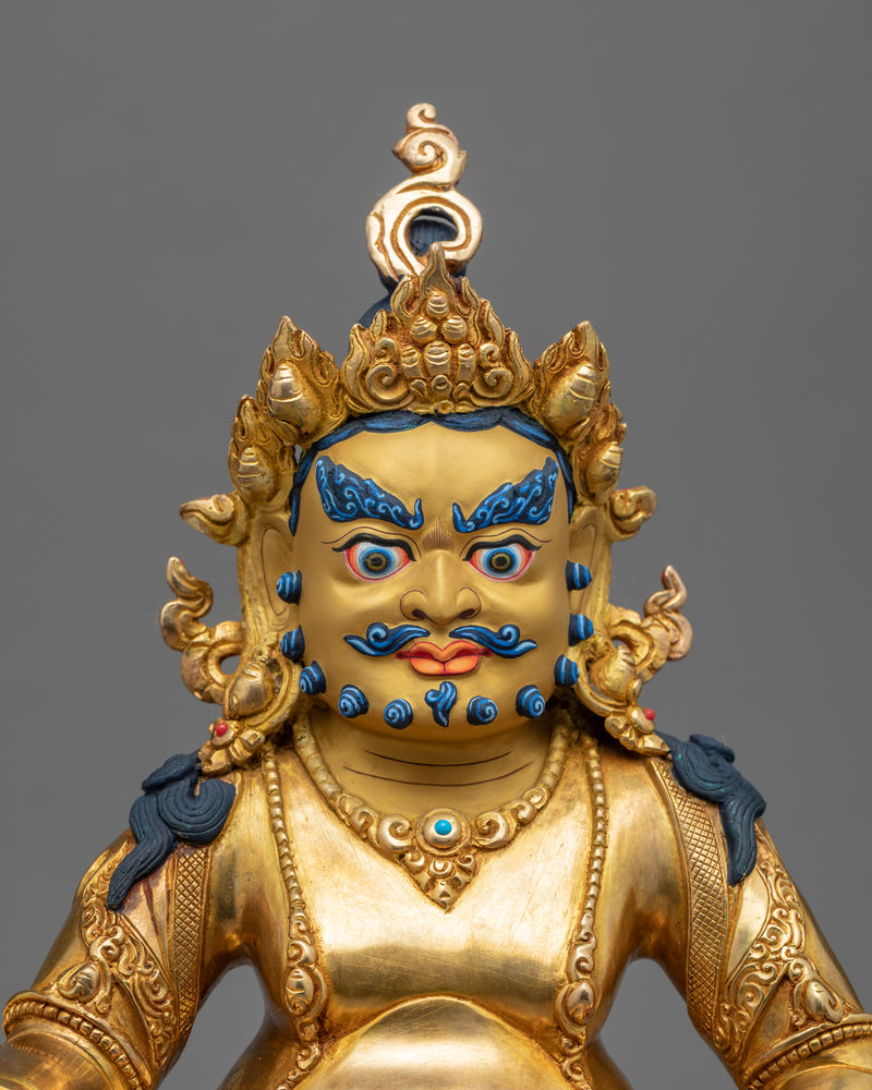 Deity Of Wealth And Prosperity Statue | Traditional Dzambhala Artwork