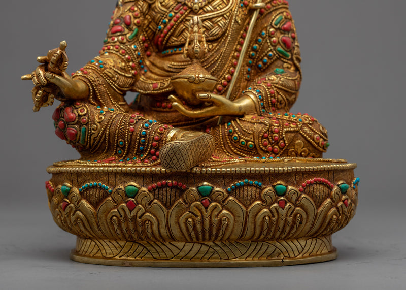 A Practice Of Padmasambhava Statue | Guru Rinpoche Handmade Sculpture