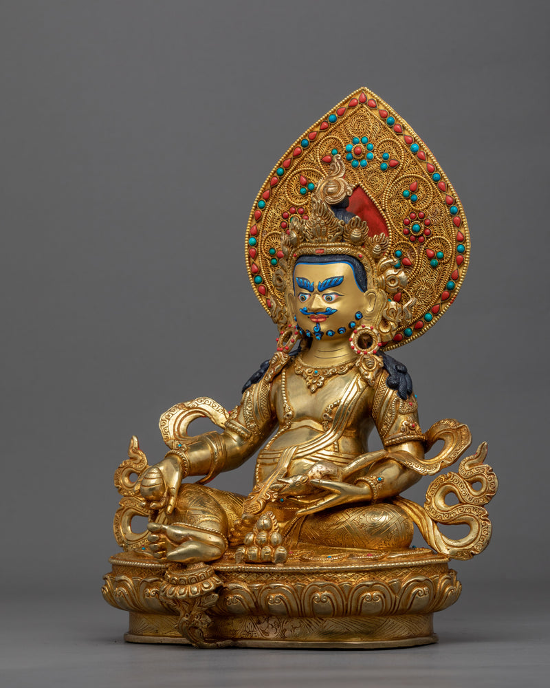 Jambhala Antique Statue | Tibetan Wealth Deity Hand Made Artwork