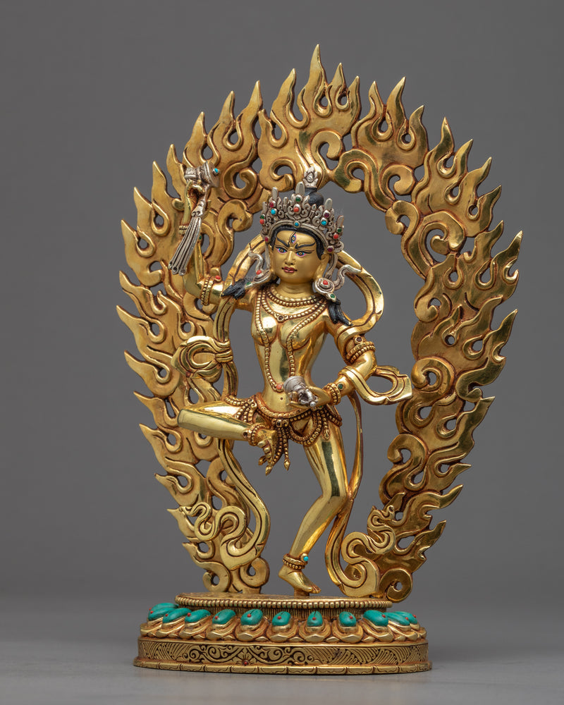 Machig Labdron Chod Practice Statue | Traditional Tibetan Dakini Sculpture