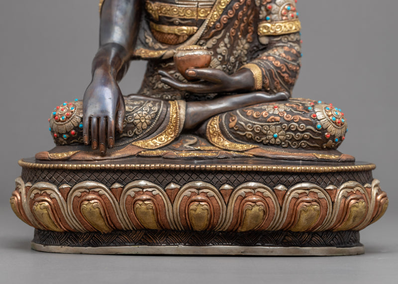 Gotama The Buddha Sculpture | Gold Gilded Statue For Meditation