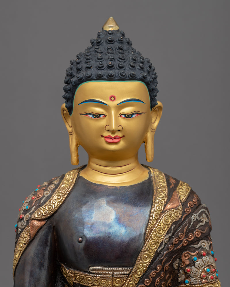 Gotama The Buddha Sculpture | Gold Gilded Statue For Meditation