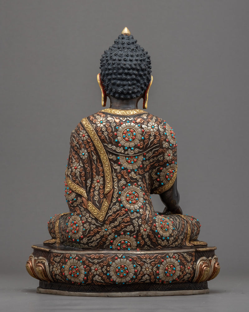 Gotama The Buddha Sculpture | Gold Gilded Statue For Meditation