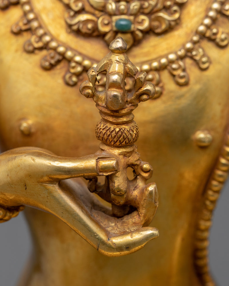 Vajrasattva Mudra Sculpture | Buddhist Deity Figurine For Ritual