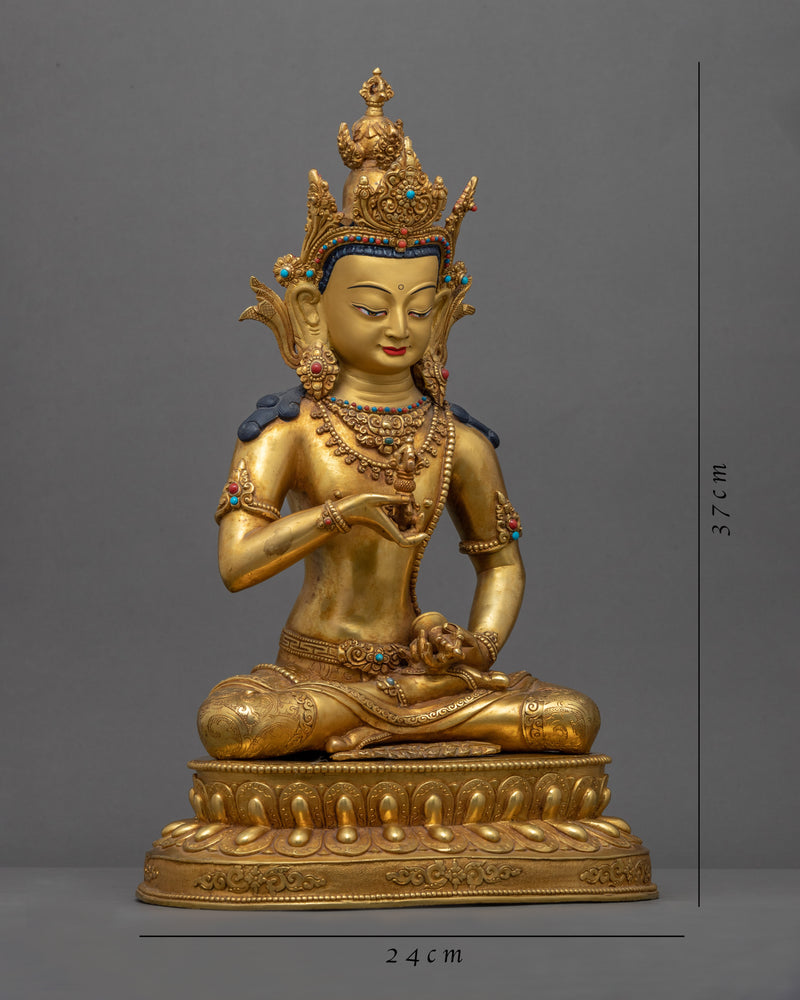 Vajrasattva Mudra Sculpture | Buddhist Deity Figurine For Ritual