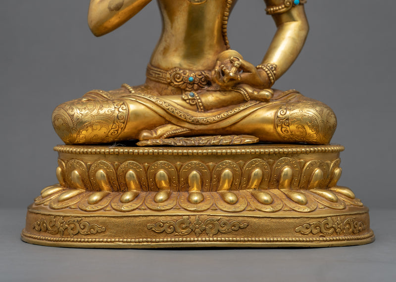 Vajrasattva Mudra Sculpture | Buddhist Deity Figurine For Ritual