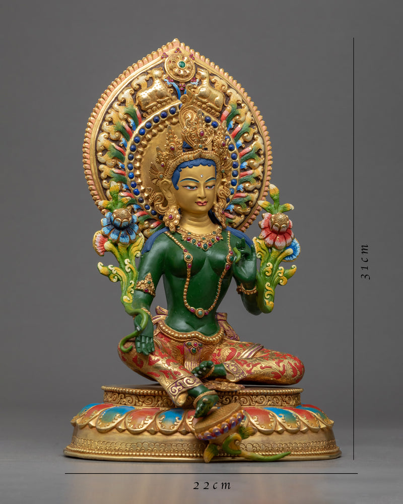 Green Tara Goddess Buddhism Statue | Mother Tara Figurine For Mindfulness