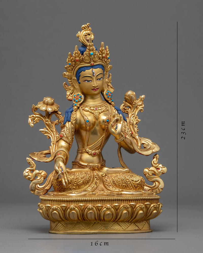 The White Tara Statue | Tibetan Buddha Sculpture For Mindfulness