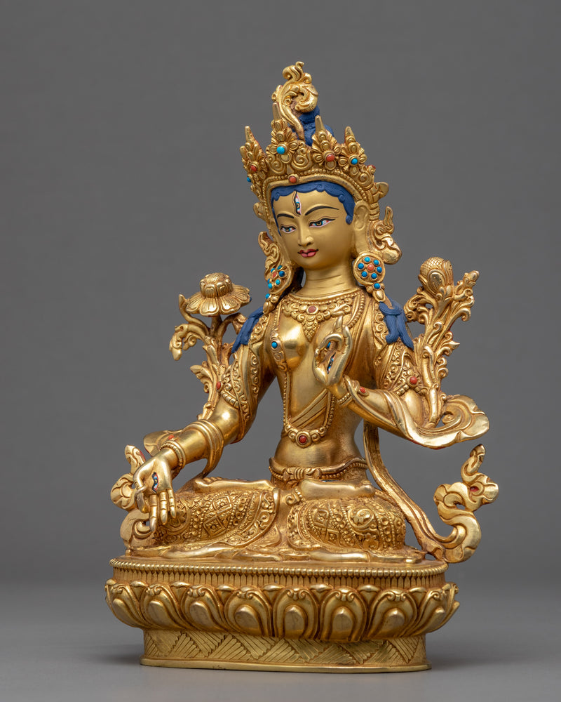 The White Tara Statue | Tibetan Buddha Sculpture For Mindfulness