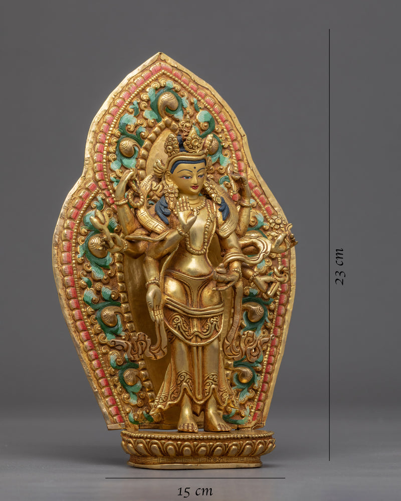 Arya Avalokiteshvara Sculpture | Hand-Carved Buddhist Deity Sculpture