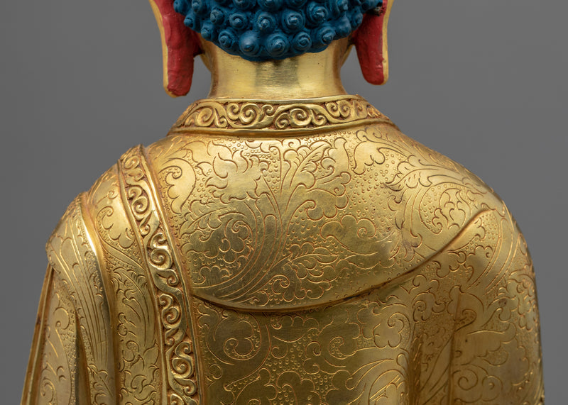 Sri Siddhartha Gautama Buddha Statue | Tibetan Art Plated with Gold