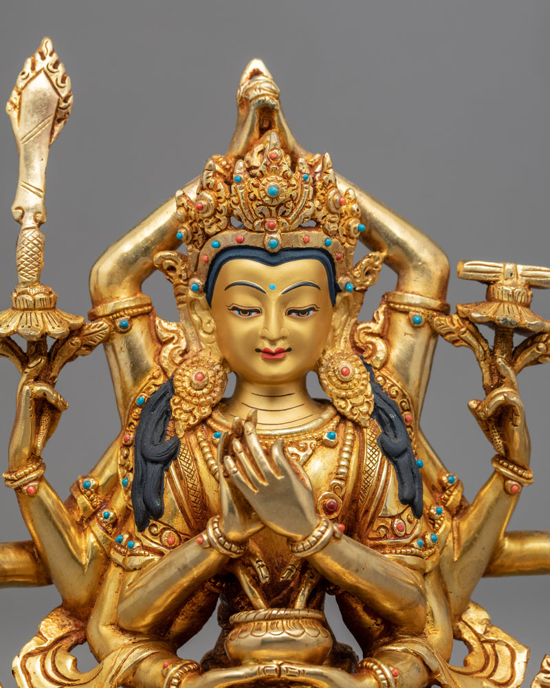 Traditional Manjusri Bodhisattva Statue | The Manjushri Namasangati Artwork