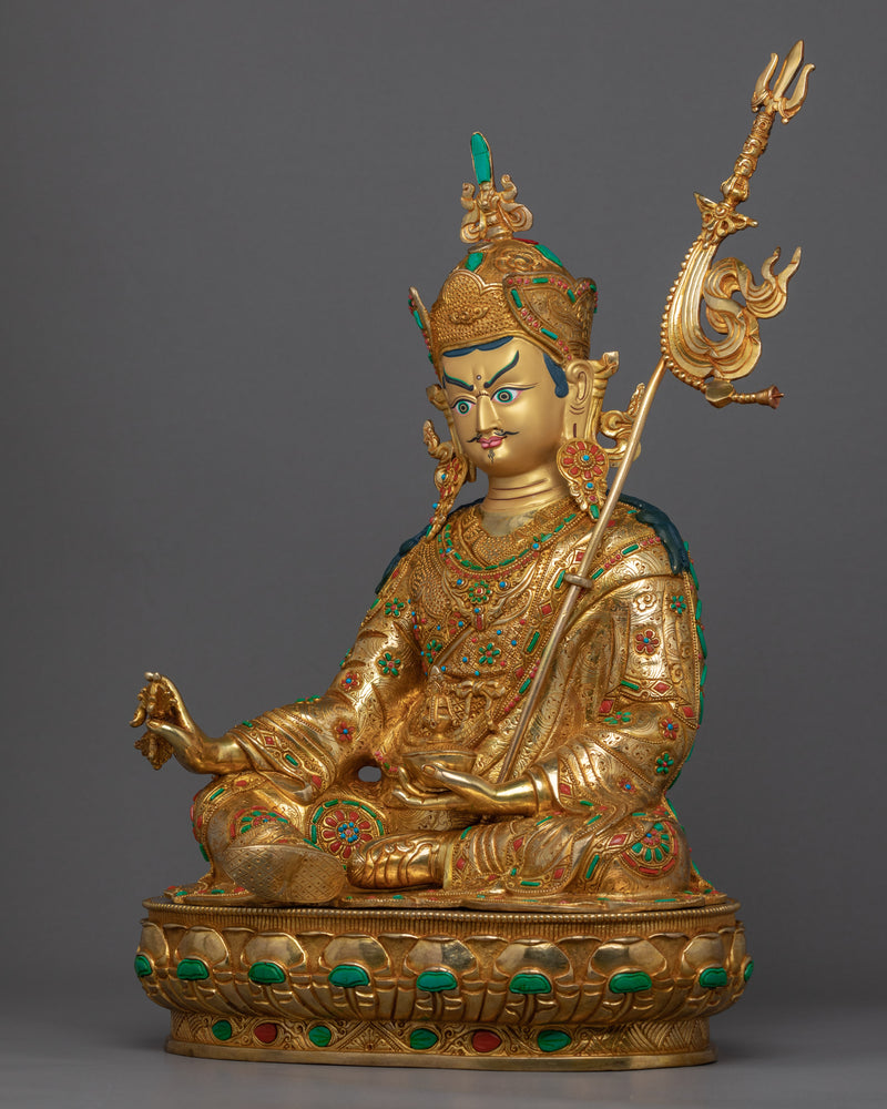 Born From A Lotus Flower Guru Rinpoche Statue | Traditional Padmasambhava Art