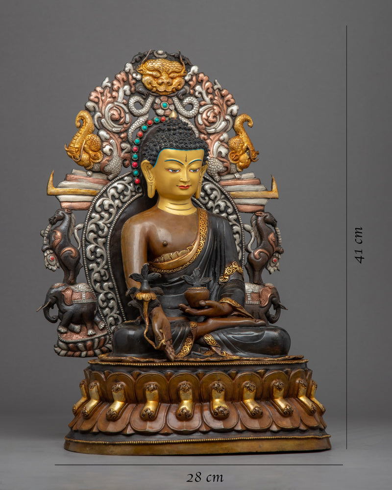 Tibetan Healing Buddha Statue | Himalayan Medicine Buddha Sculpture