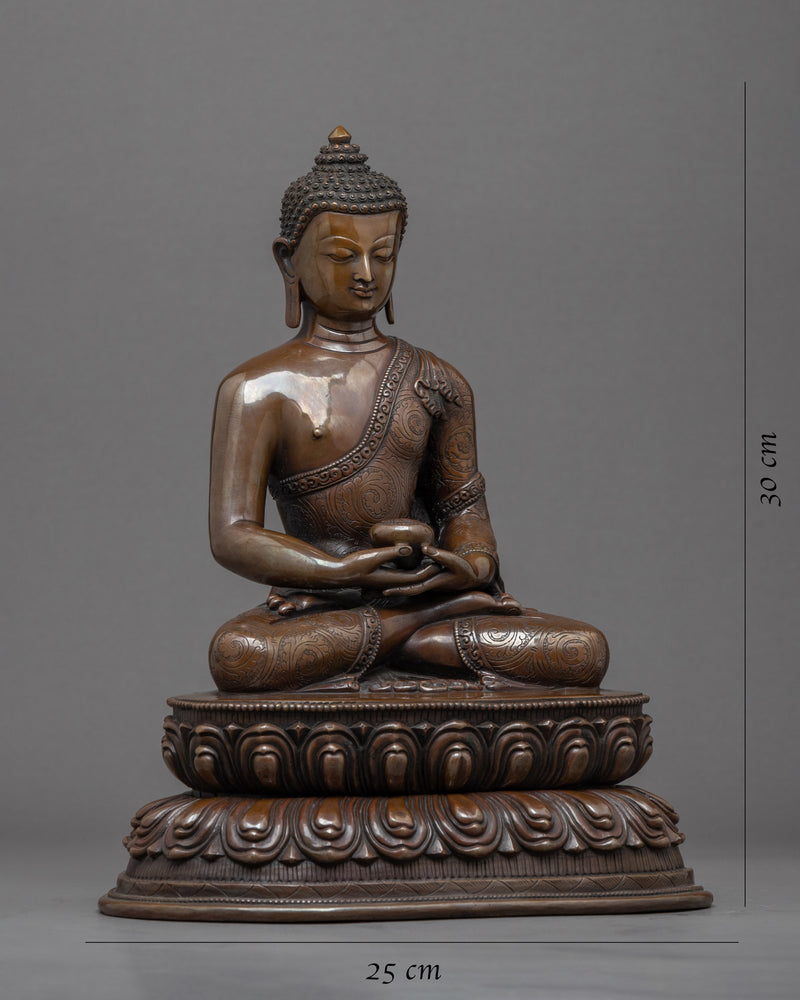 Buddha Amitabha Prayer Statue | Buddhist Deity Of Longevity Amitabha Sculpture