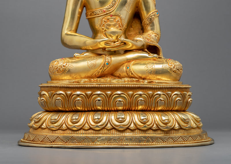 Chanting Amitabha Buddha Sculpture | Traditional Himalayan Art