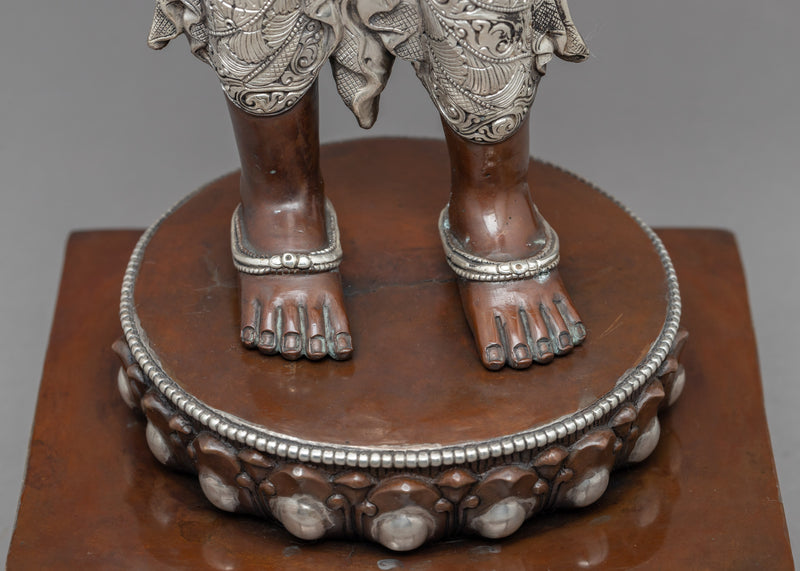 Standing Chenrezig Meditation Practice Statue | Bodhisattva Avalokiteshvara Handicraft