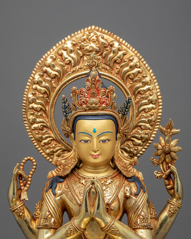 Chenrezig Sadhana Statue | Bodhisattva Avalokiteshvara Sculpture