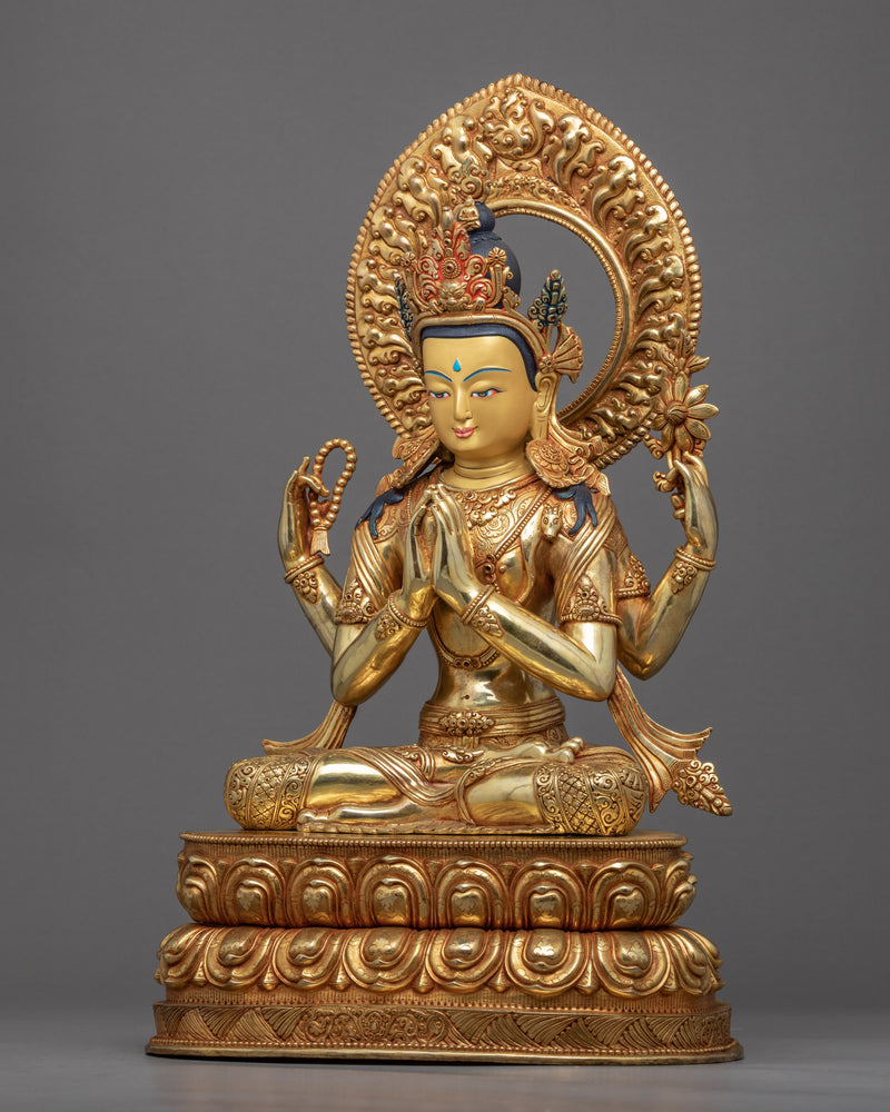 Chenrezig Sadhana Statue | Bodhisattva Avalokiteshvara Sculpture