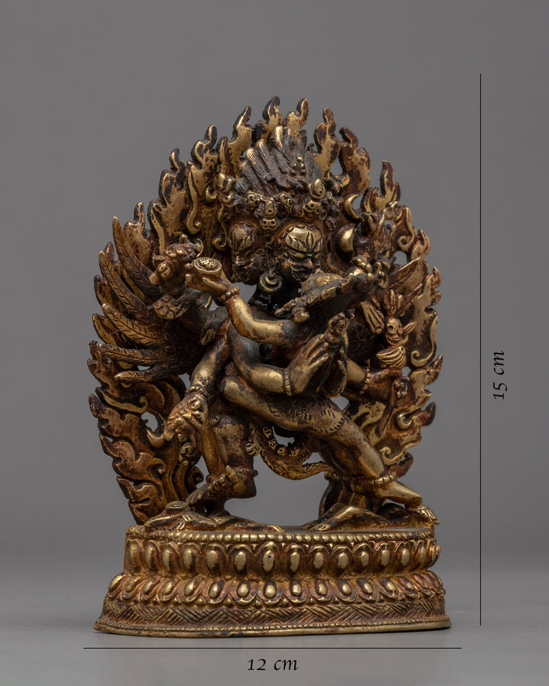 Vajrakilaya Practice Statue | Gold Plated Himalayan Artwork