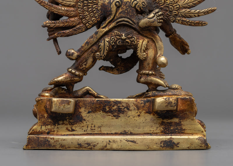 Vajrakilaya Practice Statue | Gold Plated Himalayan Artwork