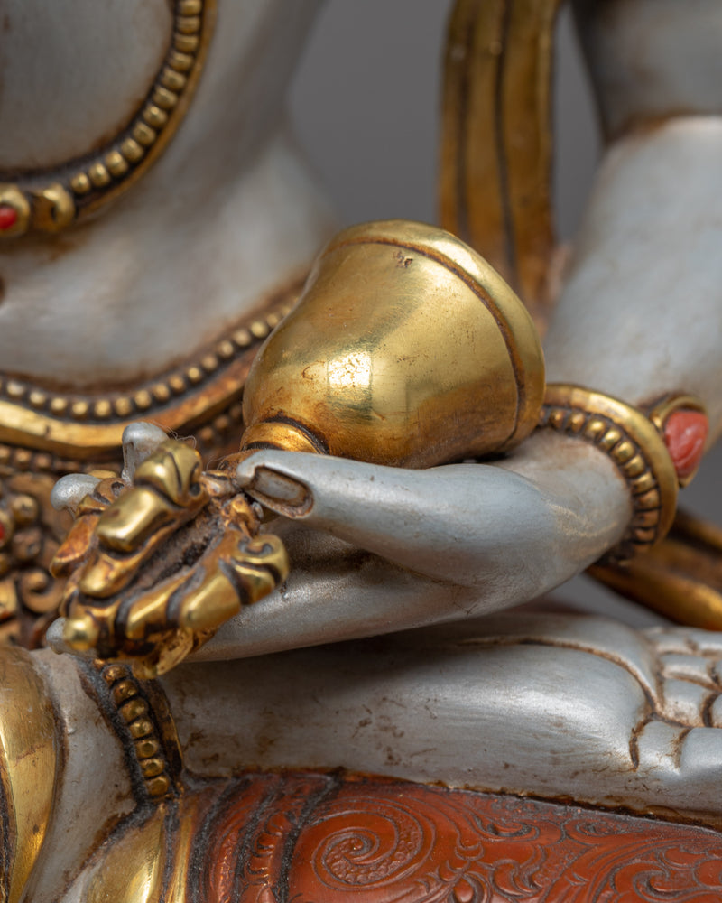 Vajrasattva Mudra Statue | Tibetan Buddha Sculpture For Mindfulness