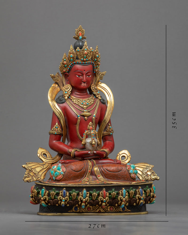 Amitayus Sadhana Sculpture | Buddhist Deity Of Long Life Sculpture