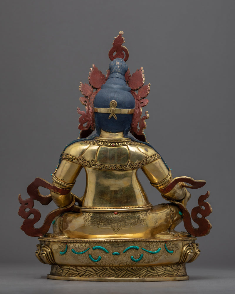 Yellow Jambhala Offerings Statue | Traditional Deity Of Wealth Sculpture