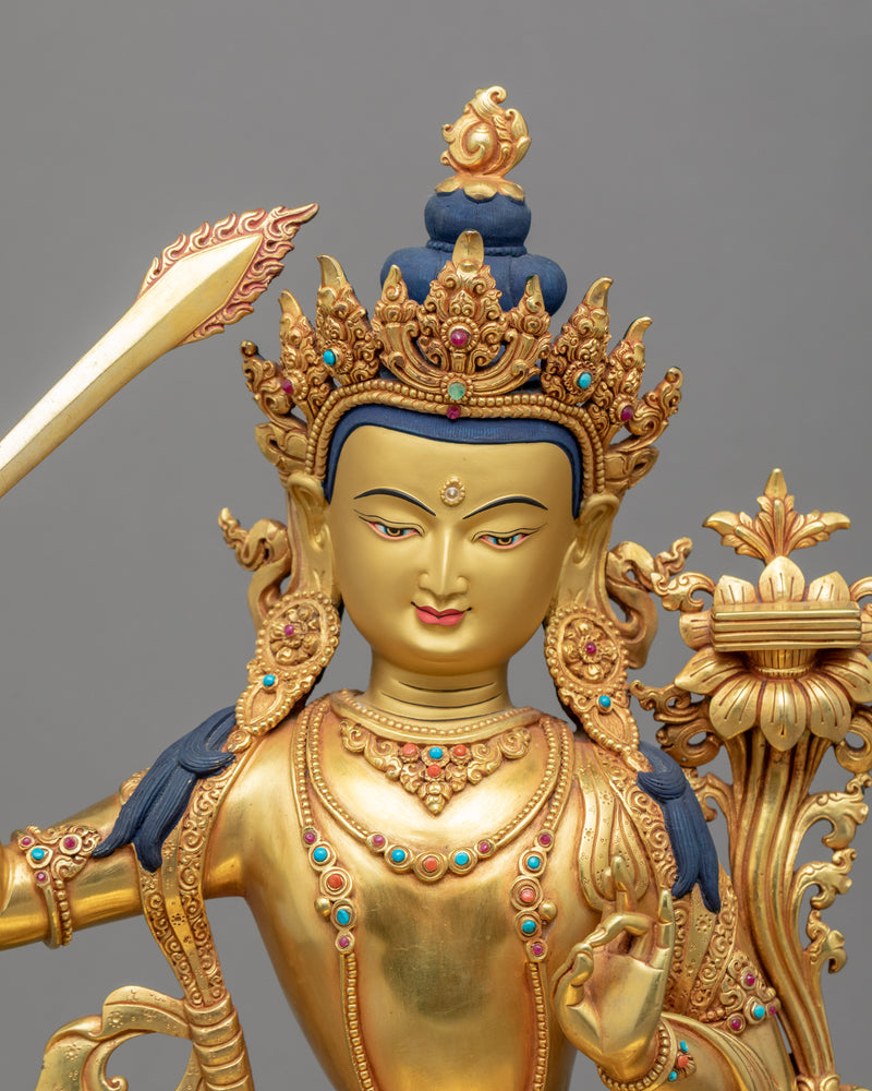 Bodhisattva Manjushri Meditation Statue | Bodhisattva Sculpture For Meditation Practice