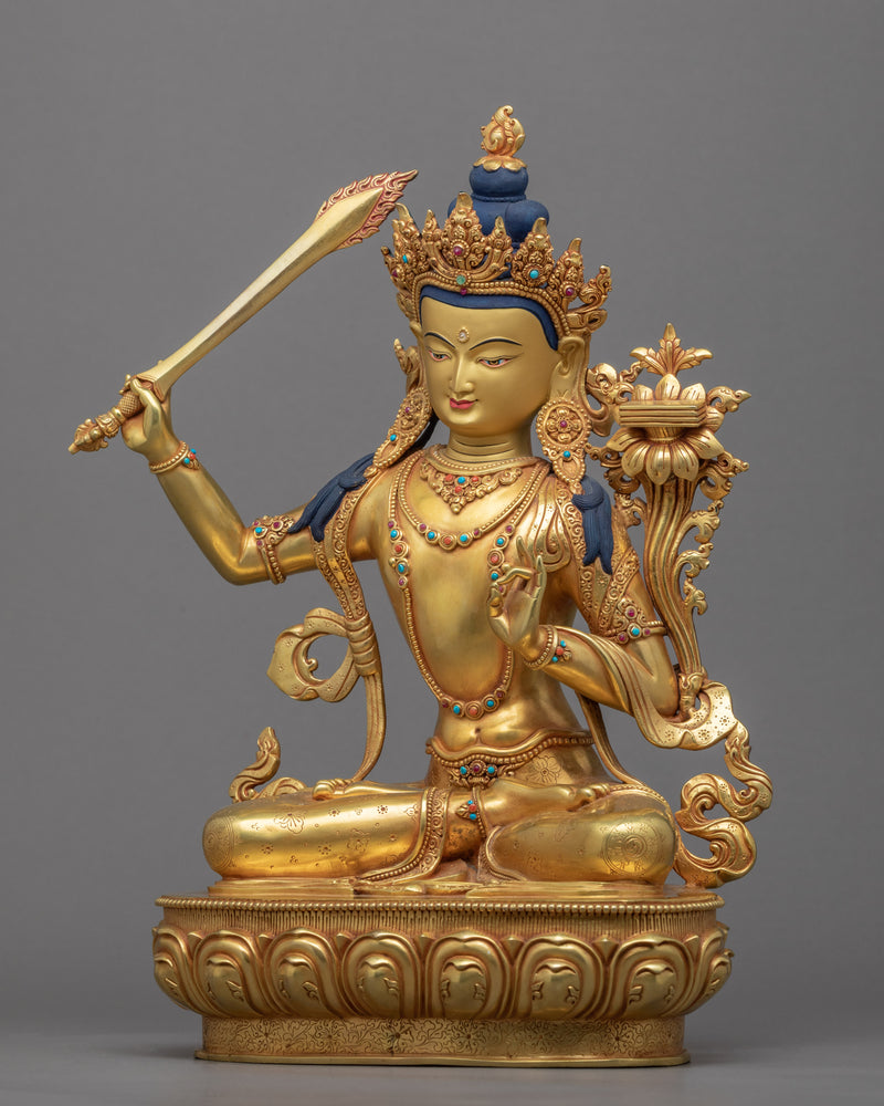 Bodhisattva Manjushri Meditation Statue | Bodhisattva Sculpture For Meditation Practice