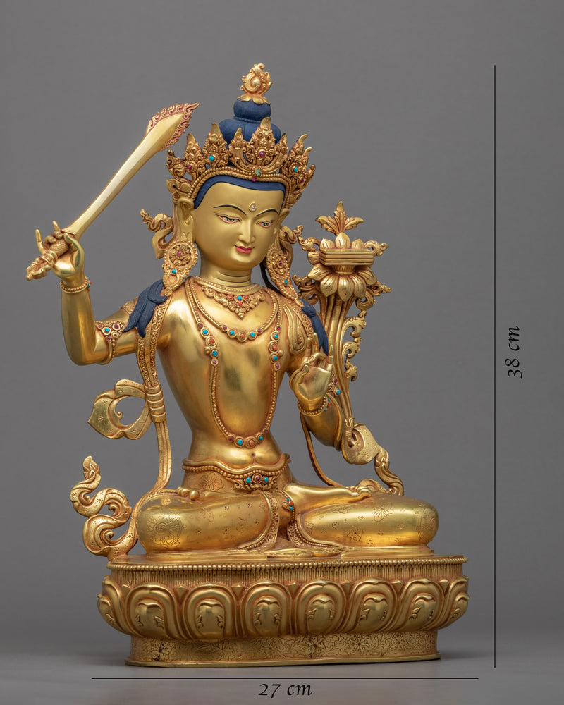 Bodhisattva Manjushri Meditation Statue | Bodhisattva Sculpture For Meditation Practice