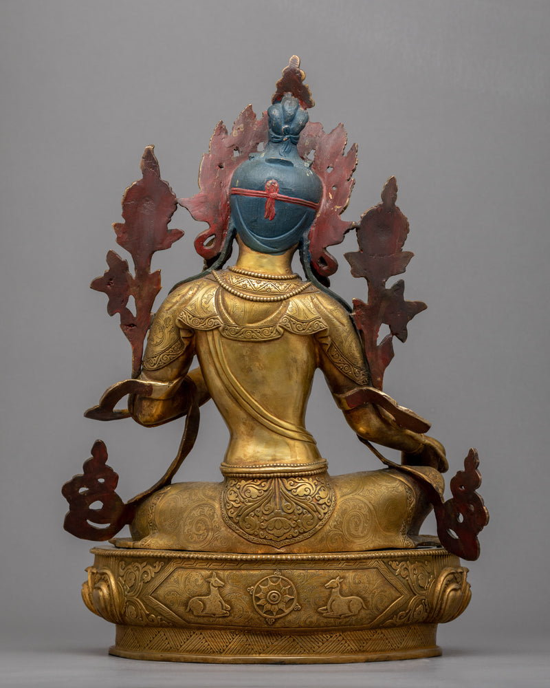 Green Tara Guided Meditation Sculpture | Tibetan Handcrafted Art