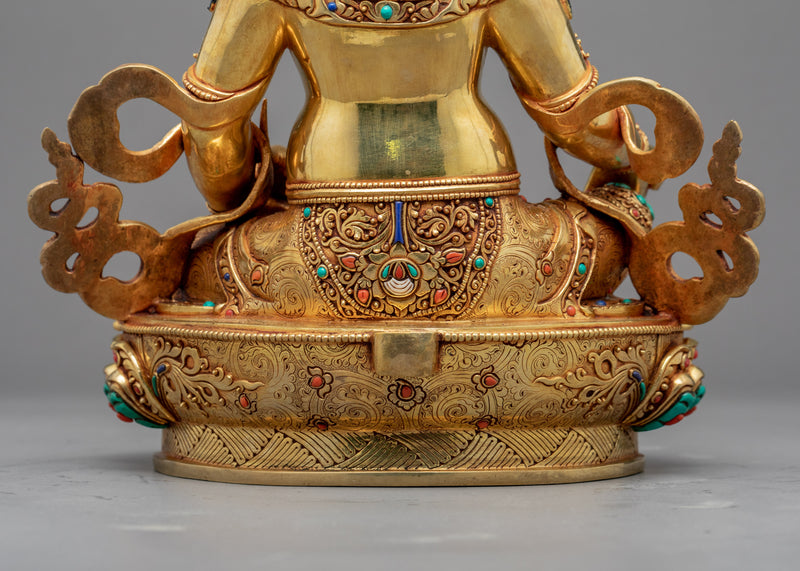 Tibetan Dzambhala Practice Statue | Buddhist's Wealth Deity Sculpture