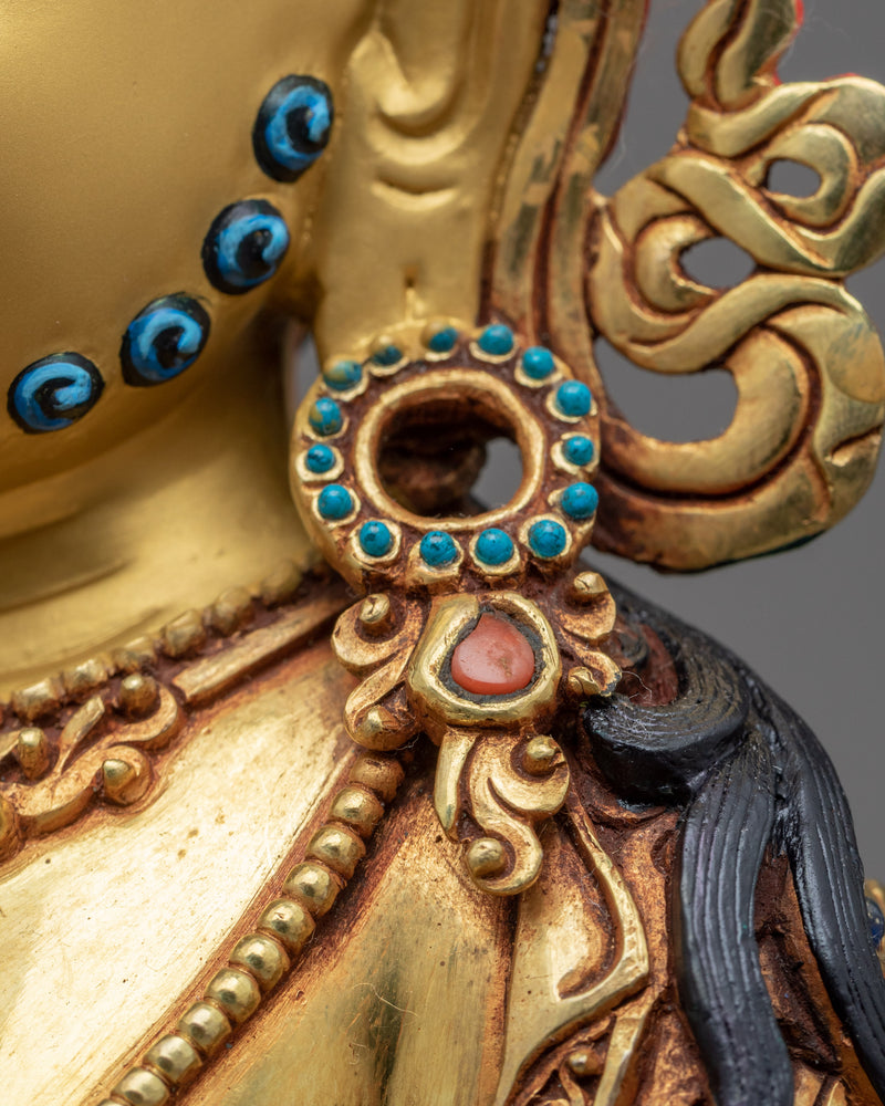 Tibetan Dzambhala Practice Statue | Buddhist's Wealth Deity Sculpture