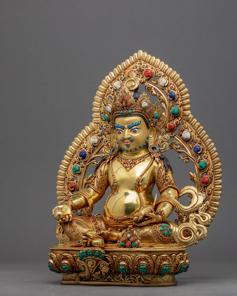 Tibetan Dzambhala Practice Statue | Buddhist's Wealth Deity Sculpture